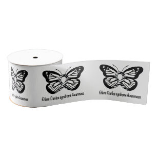 Ehlers-Danlos Syndrome Butterfly of Hope 3" Grosgrain Lint