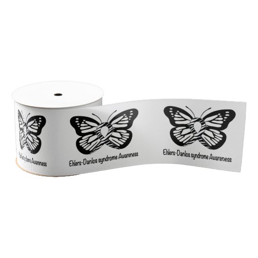 Ehlers-Danlos Syndrome Butterfly of Hope 3" Grosgrain Lint (Spoel)