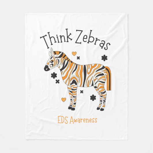 Ehlers Danlos Syndrome Cozy Zebra Blanket Fleece Deken (Voorkant)