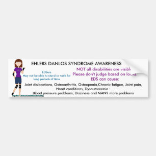 Ehlers Danlos Syndrome Gehandicapte Parking Bumpersticker