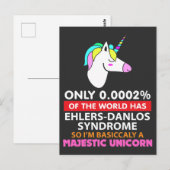 Ehlers Danlos Syndrome - Majestic Unicorn Briefkaart (Voorkant / Achterkant)