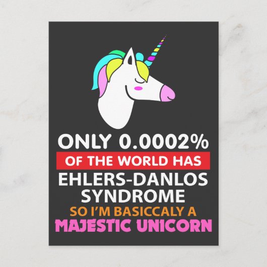 Ehlers Danlos Syndrome - Majestic Unicorn Briefkaart (Voorkant)