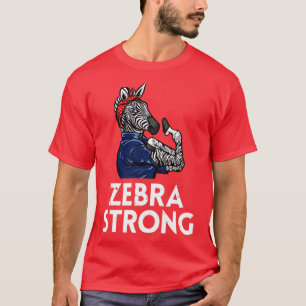Ehlers Danlos Syndrome Rosie the Riveter Zebra Str T-shirt