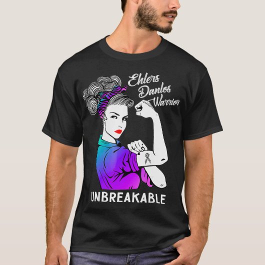 Ehlers Danlos Syndrome Warrior Unbreekbare EDS T-shirt (Voorkant)