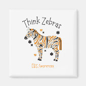 Ehlers Danlos Syndrome Zebra Magnet (Voorkant)