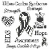 Ehlers-Danlos-syndroom EDS Bewustzijn Hoop Sticker (Voorkant)