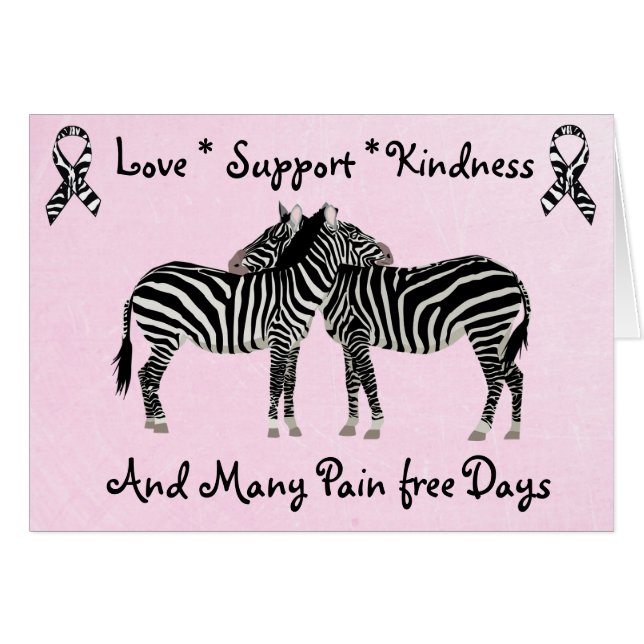 Ehlers-Danlos syndroom EDS Zebra Support Kaart (Voorkant Horizontaal)