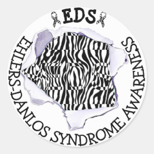 Ehlers-Danlos-syndroom Zebra-Sticker Ronde Sticker