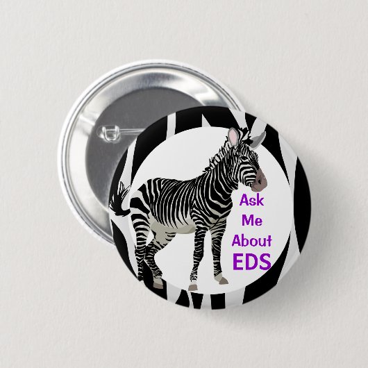 Ehlers-Danlos Vraag me naar EDS-bewustzijn Ronde Button 5,7 Cm (Voorkant /achterkant)
