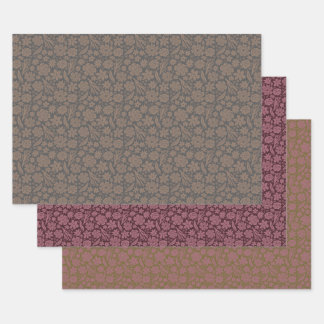 Ehpopoki Floral x 3 Inpakpapier Vel