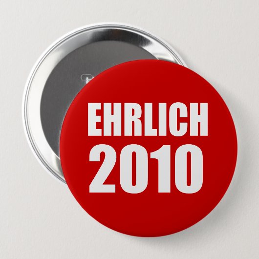 EHRLICH 2010 RONDE BUTTON 4,0 CM (Voorkant /achterkant)