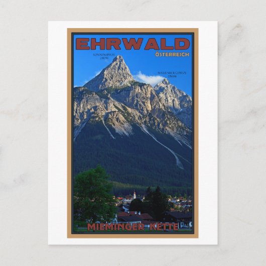 Ehrwald - de Sonnenspitze Briefkaart (Voorkant)
