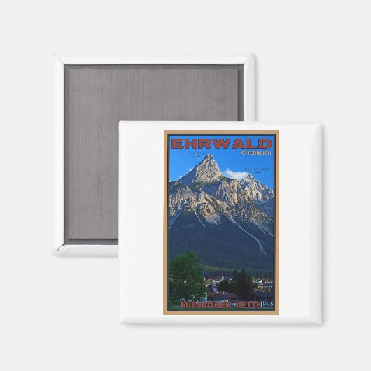 Ehrwald - de Sonnenspitze Magneet (Voorkant / Achterkant)