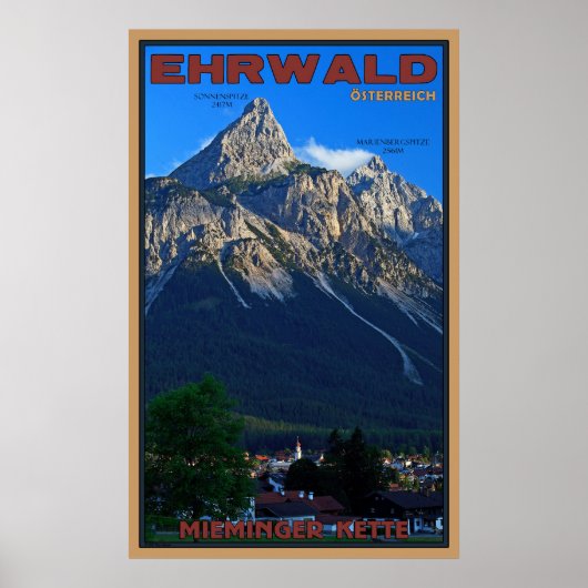Ehrwald, Oostenrijk Poster (Voorkant)