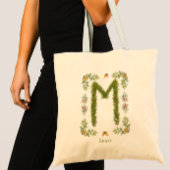 Ehwaz Rune in Evergreen Branches Gepersonaliseerd Tote Bag