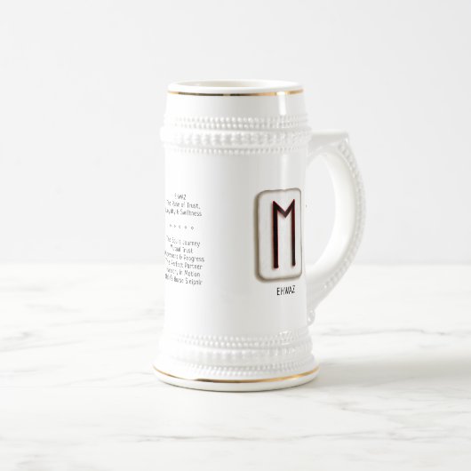 Ehwaz RuneStone Stein Bierpul (Voorkant rechts)