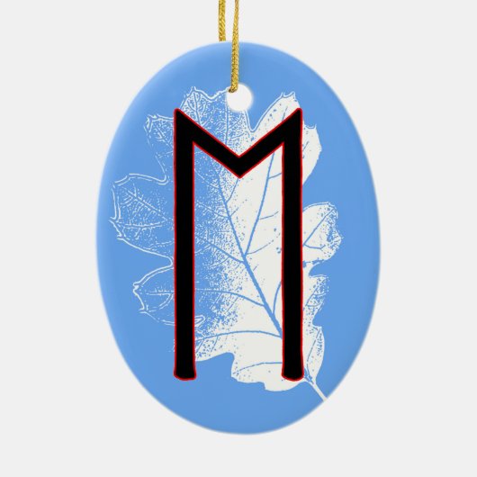 Ehwaz Viking Rune Yule Ornament - Loyalty! (Achterkant)