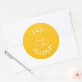 Ei-allergie Waarschuwing Ronde Sticker (Envelop)