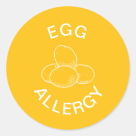 Ei-allergie Waarschuwing Ronde Sticker