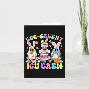 Ei-celent ICU Crew Nurse Retro Groovy Bunny Easter Kaart