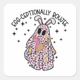 Ei-ceptioneel boujee vierkante sticker