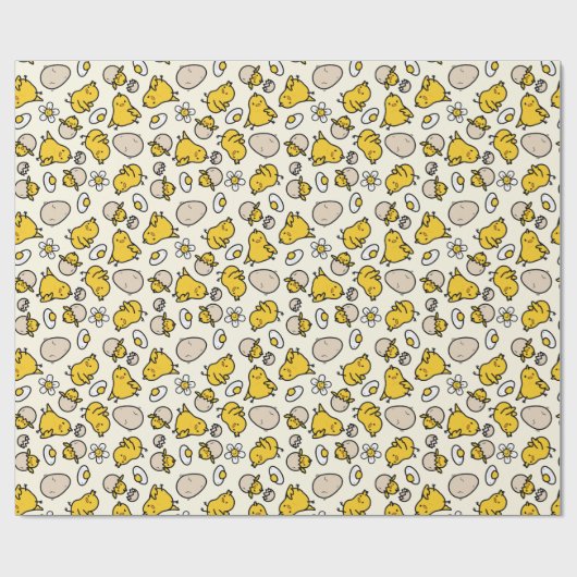 Ei en kuiken cadeaupapier (Vlak)