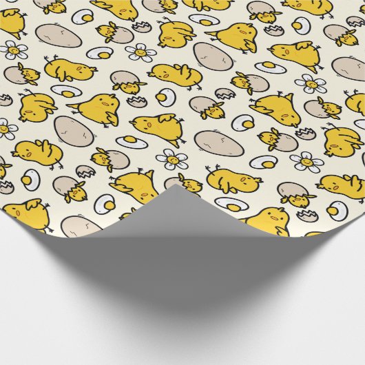 Ei en kuiken cadeaupapier (Hoek)