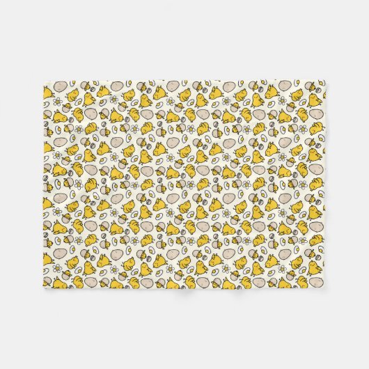 Ei en kuiken fleece deken (Voorkant (Horizontaal))