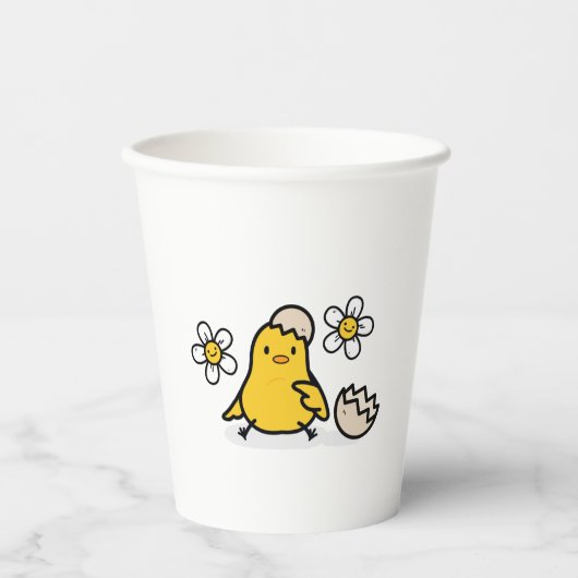 Ei en kuiken papieren bekers (Voorkant)