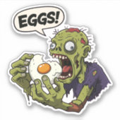 Ei Eten Zombie Sticker (Voorkant)