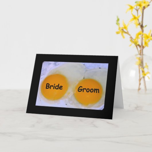 Ei-extra speciaal koppel trouwkaart kaart (Gele Bloem)