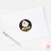 Ei-geniaal grappig Pasen kip ontwerp _1 Ronde Sticker (Envelop)