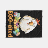 Ei-geniaal grappig Pasen kip ontwerp Fleece Deken (Voorkant (Horizontaal))