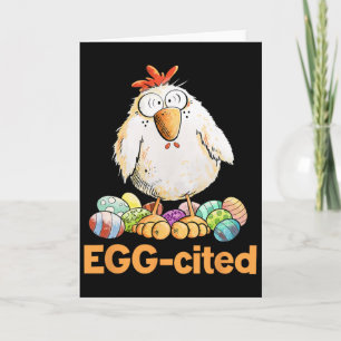 Ei-geniaal grappig Pasen kip ontwerp  Kaart