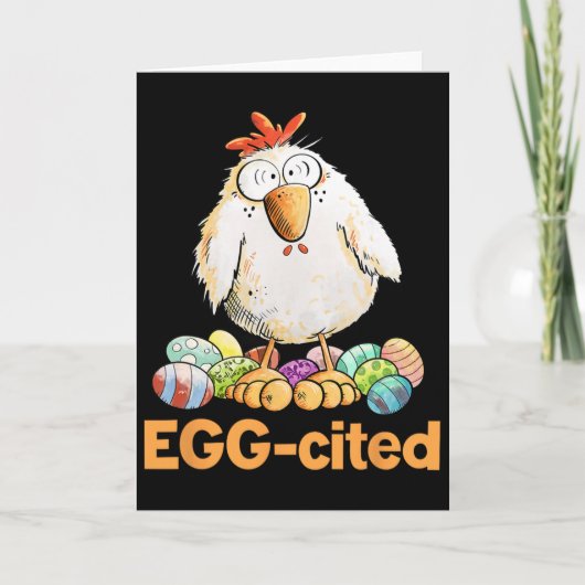 Ei-geniaal grappig Pasen kip ontwerp  Kaart (Voorkant)