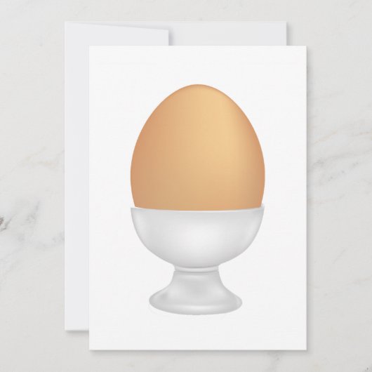 Ei in een beker-voedseluitnodiging kaart (Voorkant)