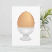 Ei in een beker-voedseluitnodiging kaart (Staand voorkant)
