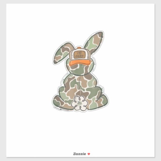 Ei Jager Camo Pasen Peuter Pasen Dag Camo Pasen Sticker (Vel)