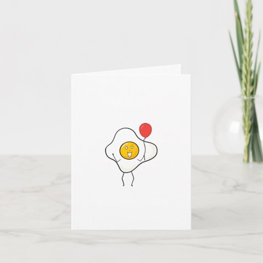 Ei kaart met ballon, personaliseer, aanpas (Voorkant)