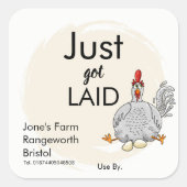 Ei karton Etiket Eigen vrije uitloop | Boerderij,  (Voorkant)