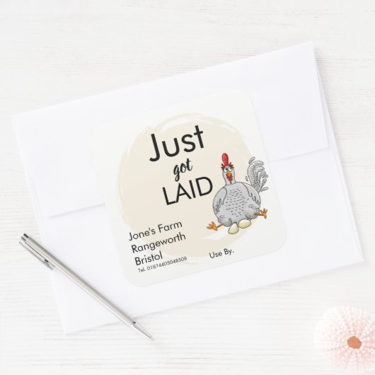 Ei karton Etiket Eigen vrije uitloop | Boerderij,  (Envelop)