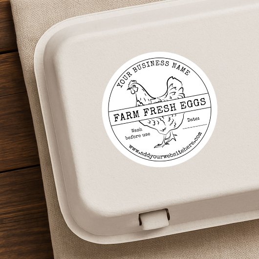 Ei Karton Label Rustiek Boerderij Verse Eieren