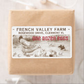 Ei Karton Label Rustieke  Hen Eggs Boerderij (Insitu)