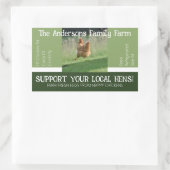 Ei Karton Verpakking Grappig citaat Douane Kip Rechthoekige Sticker (Tas)