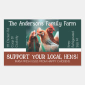 Ei Karton Verpakking Grappig citaat Douane Kip Rechthoekige Sticker (Voorkant)