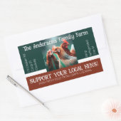 Ei Karton Verpakking Grappig citaat Douane Kip Rechthoekige Sticker (Envelop)