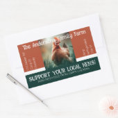 Ei Karton Verpakking Grappig citaat Douane Kip Rechthoekige Sticker (Envelop)