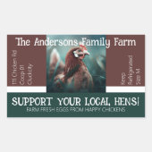 Ei Karton Verpakking Grappig citaat Douane Kip Rechthoekige Sticker (Voorkant)