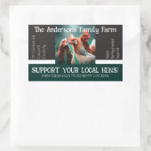 Ei Karton Verpakking Grappig citaat Douane Kip Rechthoekige Sticker (Tas)