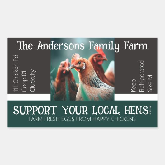 Ei Karton Verpakking Grappig citaat Douane Kip Rechthoekige Sticker (Voorkant)